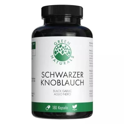GREEN NATURALS Zwarte Knoflook 750mg vegan Kps, 180 stuks GREEN NATURALS Zwarte Knoflook 750mg vegan Kps, 180 stuks
