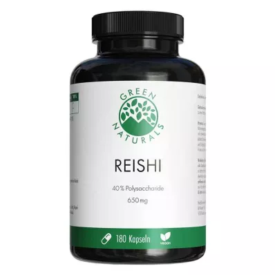 GREEN NATURALS Reishi 650 mg hooggedoseerde veganistische capsules, 180 stuks